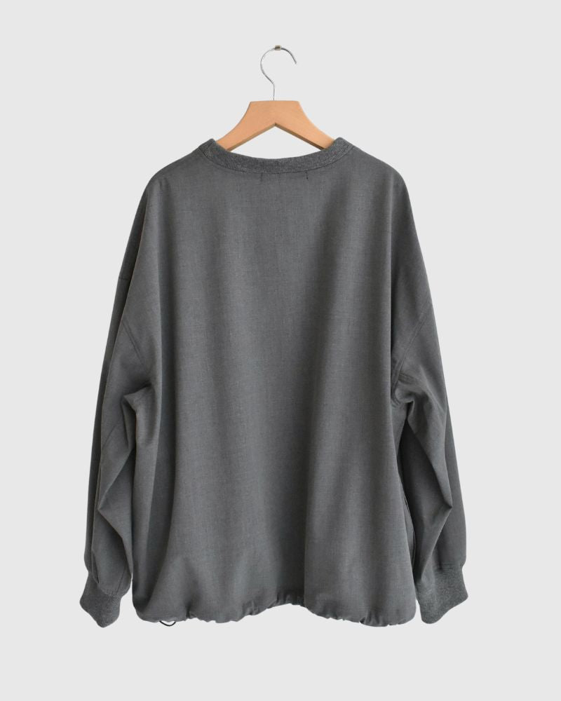Unisex Drawstring Pullover in Gray