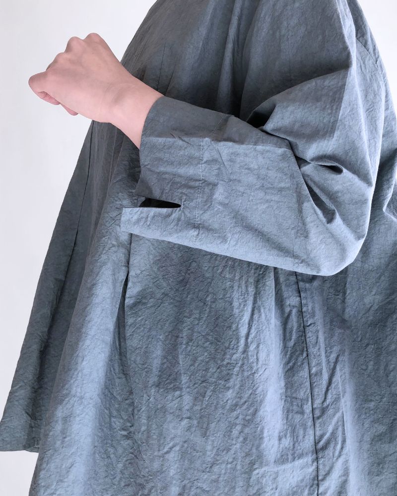 Tucked Blouse in GrayishBlue