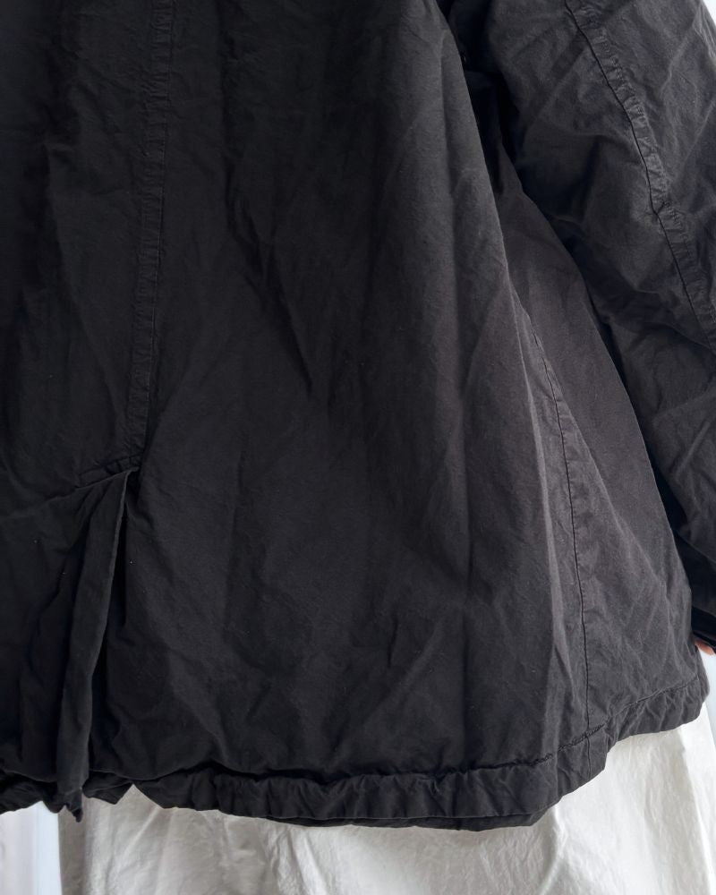 Garment Dye Short Coat in Black
