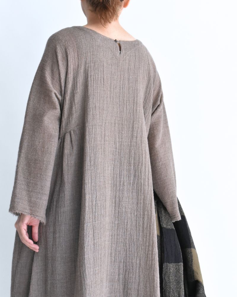 Side Gathered Dress in Mocha