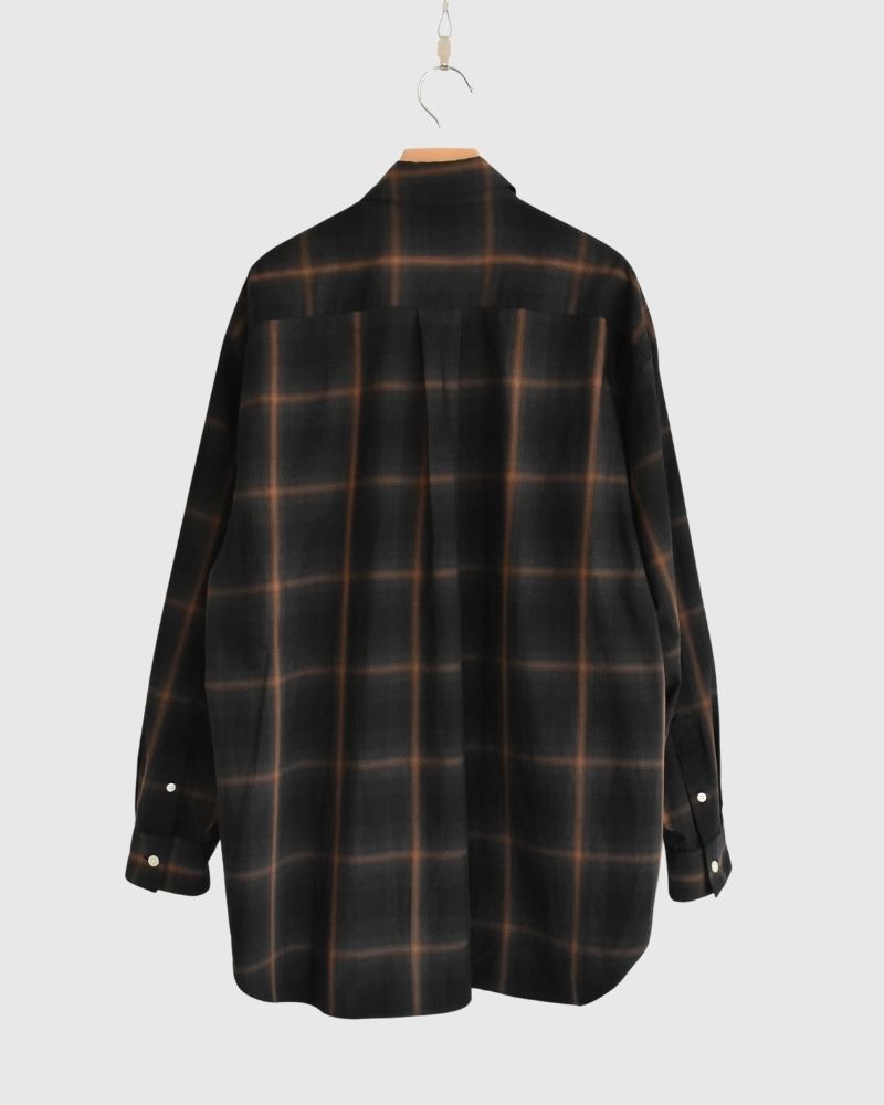 DORIS-W Frill Blouse in BrownCheck