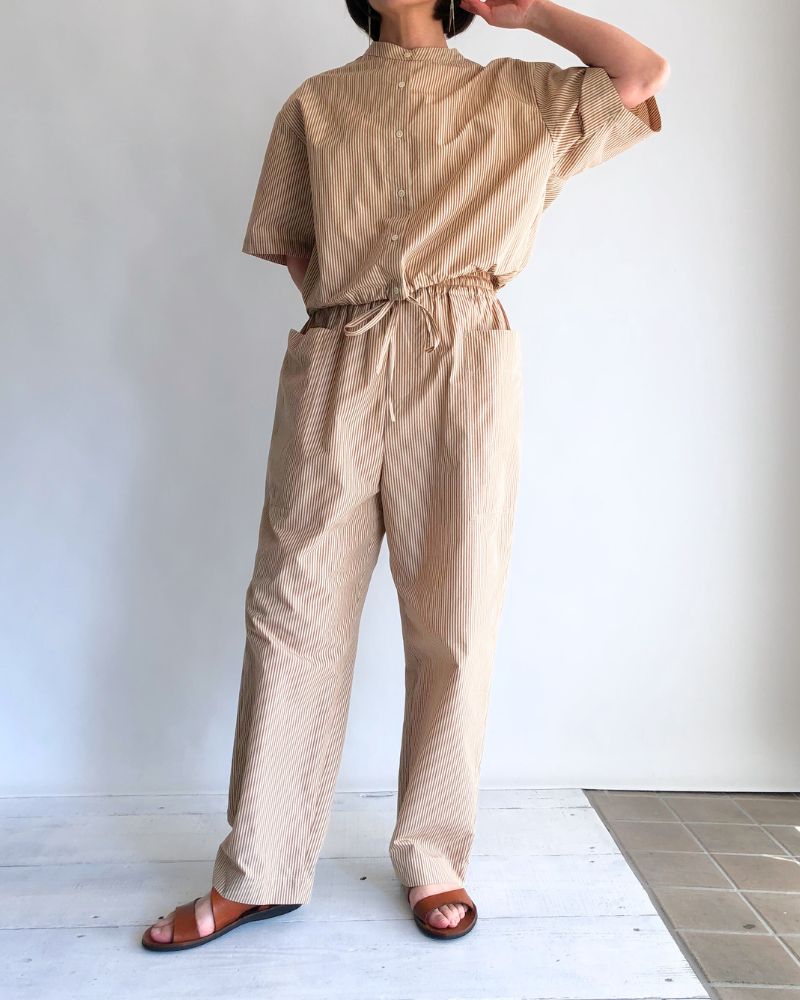 BITTERSWEET-W Easy Pants in BeigeStripe