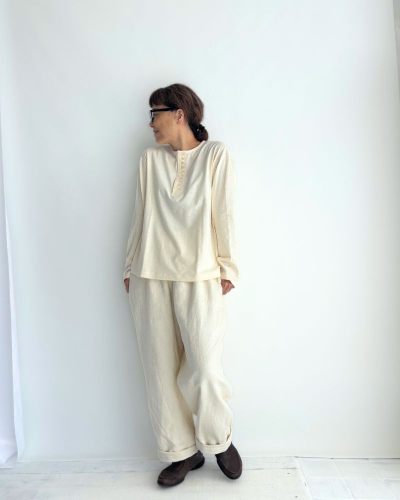 10-Button Tee in Ivory