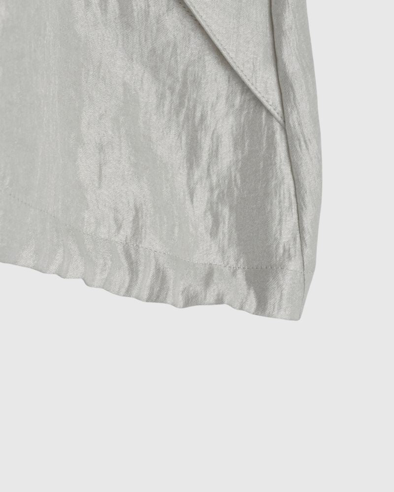 Shiny Hoodie Blouson in OffBeige