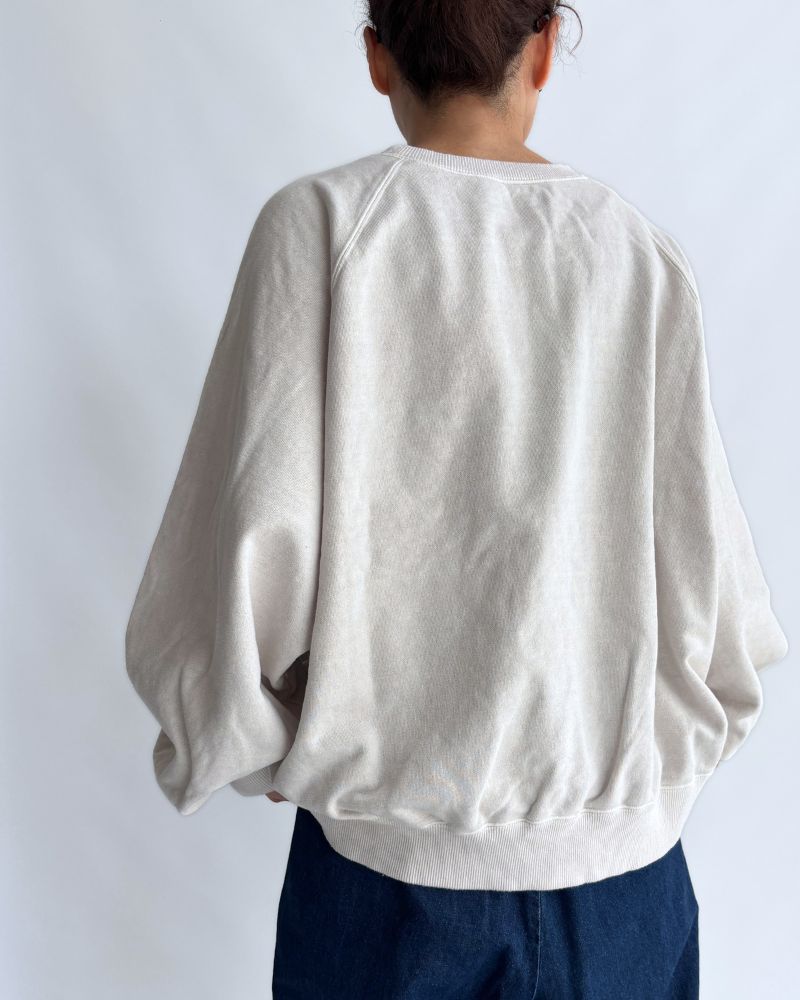 Pigment dye sweatshirt L/S in Ivory