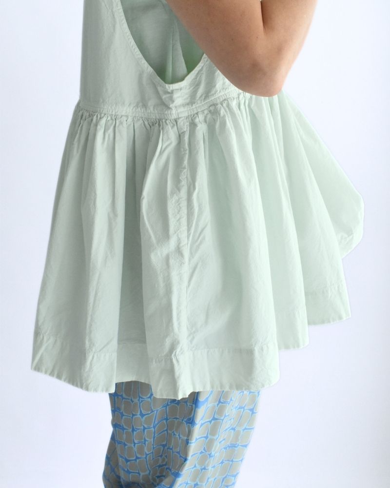 Sleeveless Gathered Top in MintGreen