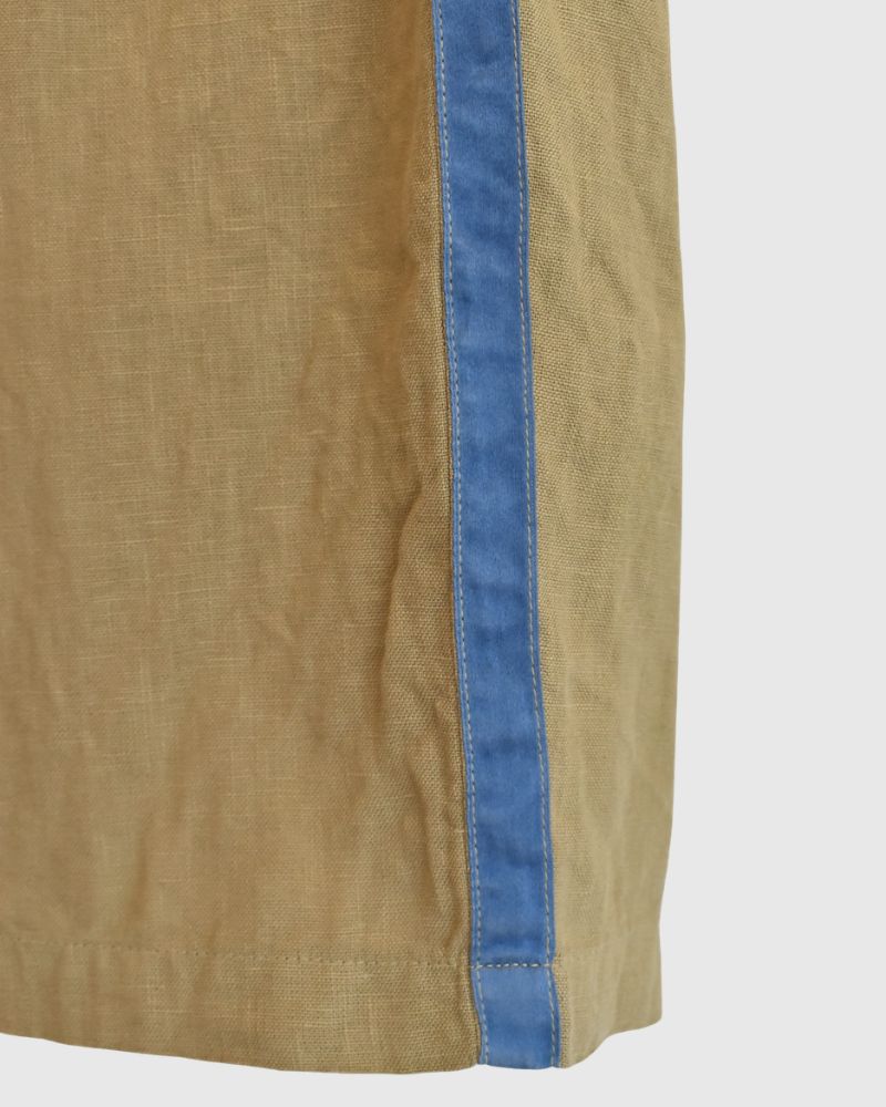 Side Line Kung Fu Pants in Brown Beige