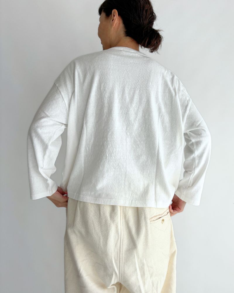jersey pullover in White