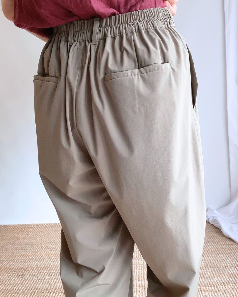 4WAY STRETCH COCOON PANTS 'HAPI' in Grayge