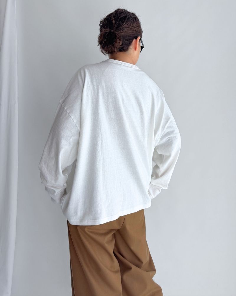 Jersey loose pullover in White