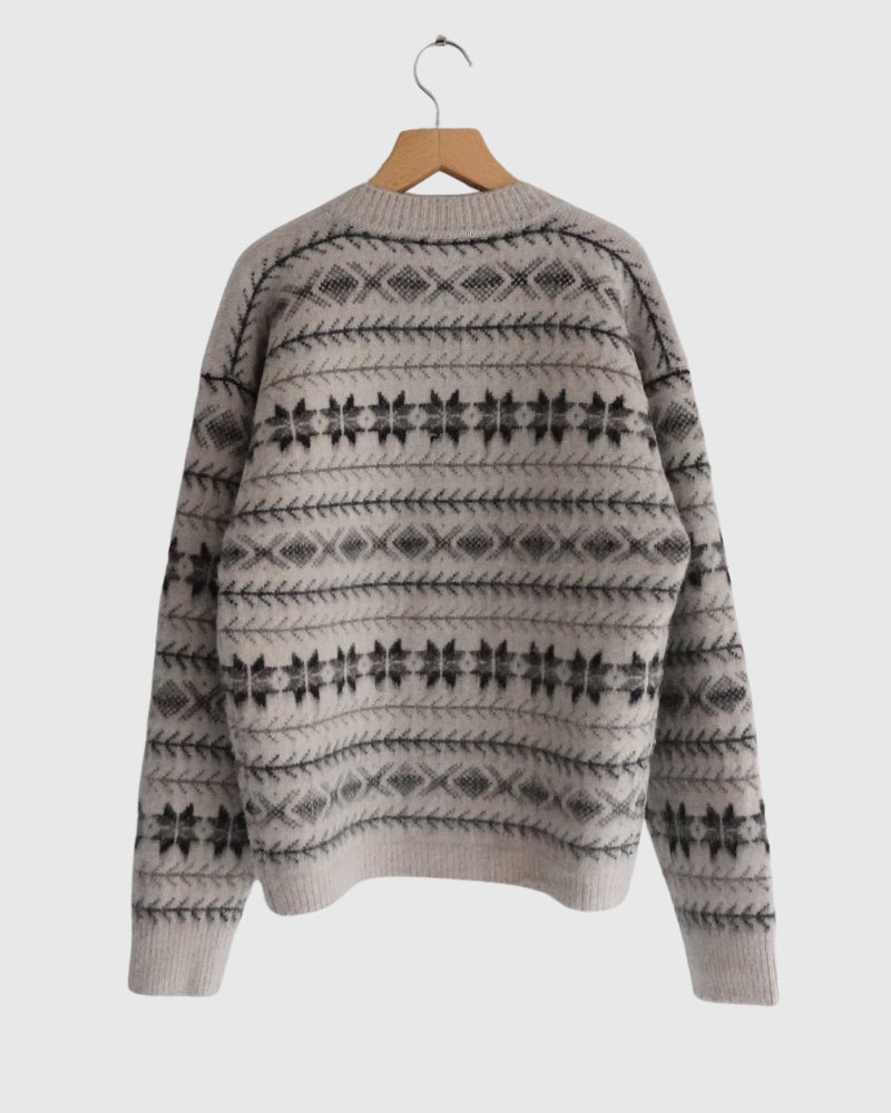 Nordic Knit Cardigan in Ivory