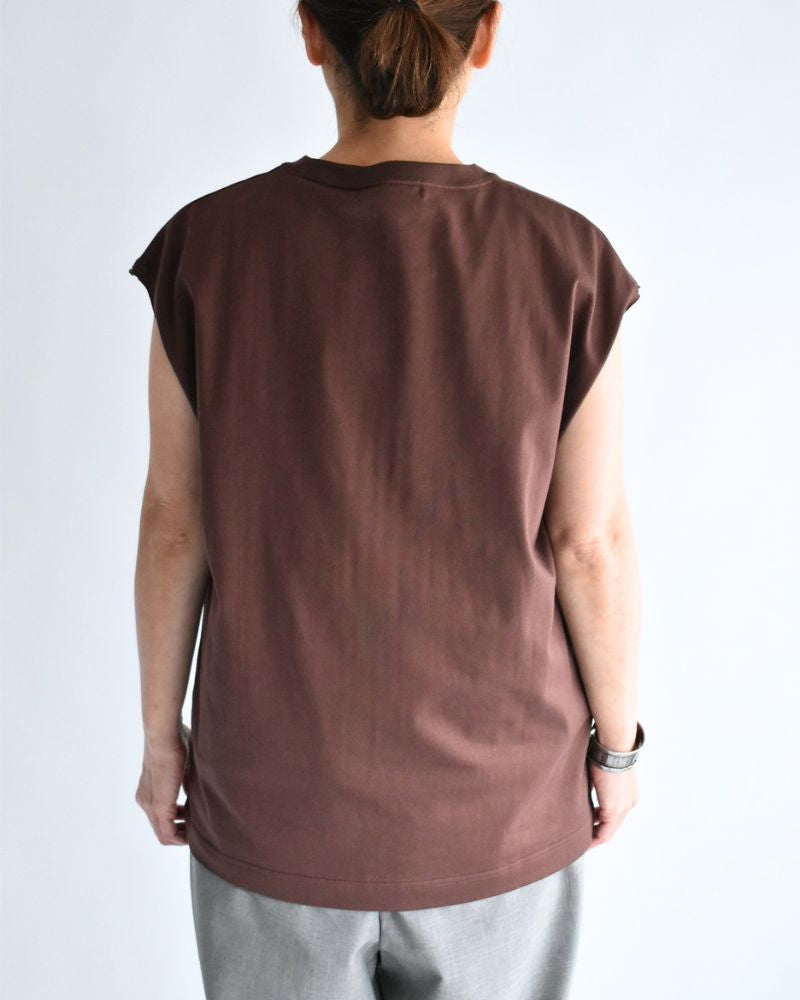 CALM French Sleeve T-shirt in Brown