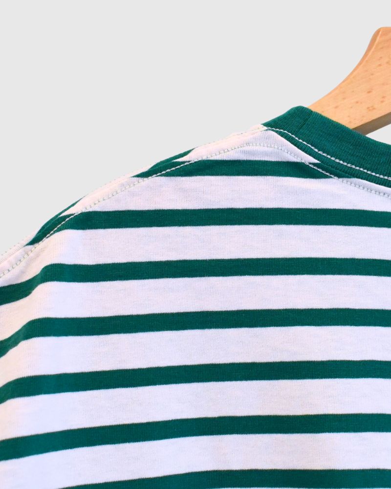 Taco Cotton Striped Long Sleeve T-Shirt Royal in Pink/Green