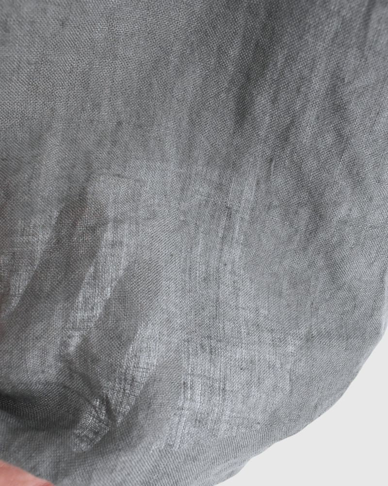 Crew neck T-blouse (LINEN) in DarkGray
