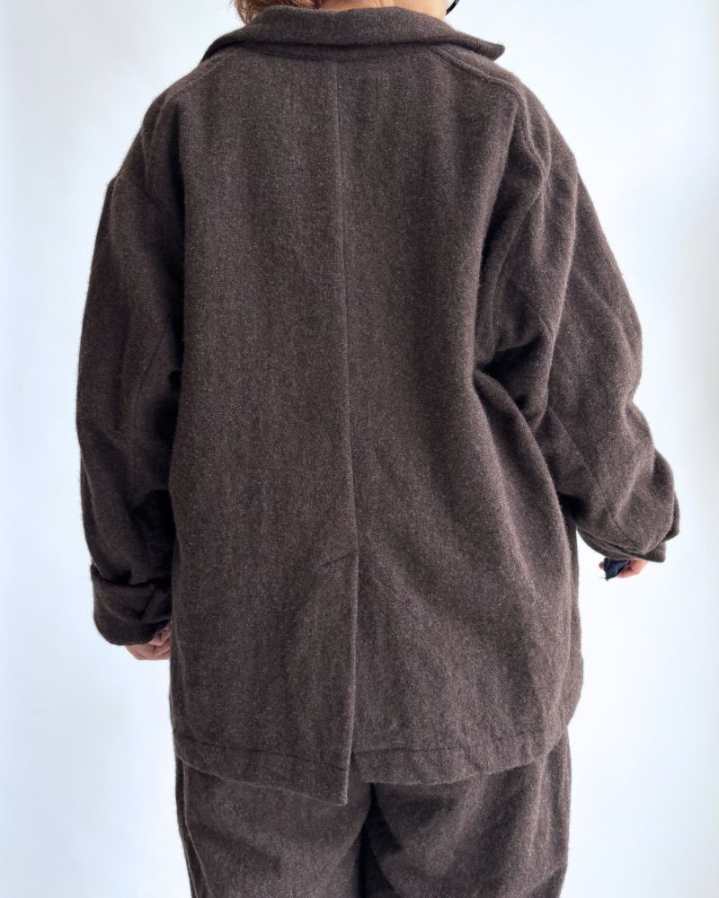 Wool tailored jacket in Brown
