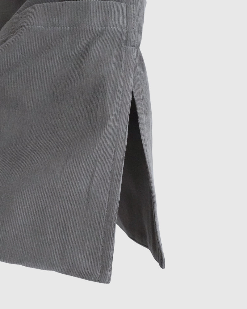 Work Pullover Vest (Corduroy) in Gray