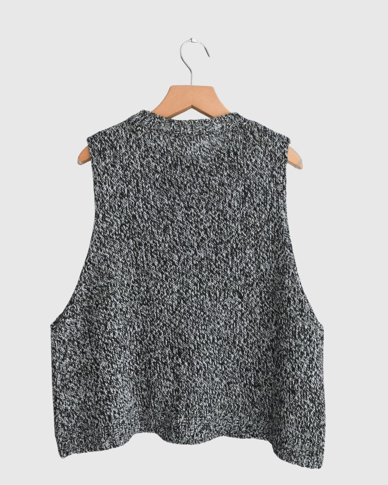 Low Gauge Gima Knit Vest in Mix