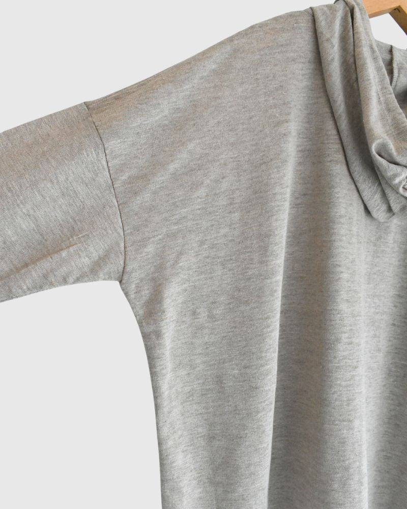 Linen Hooded Cardigan in Natural