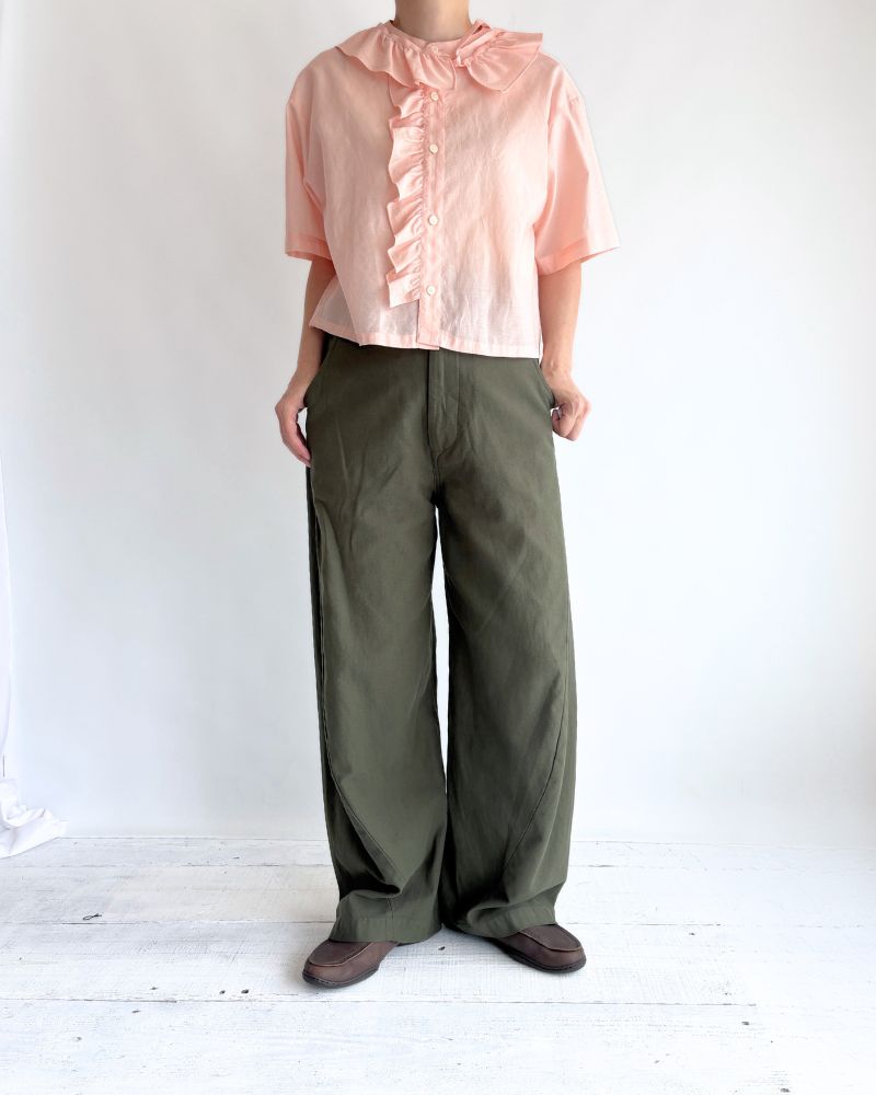 Twisted Fatigue Trousers in Olive