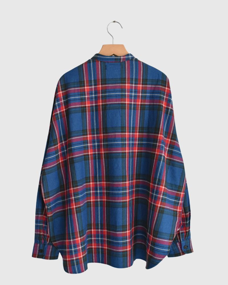 INDIGO Tartan Overshirt in Blue