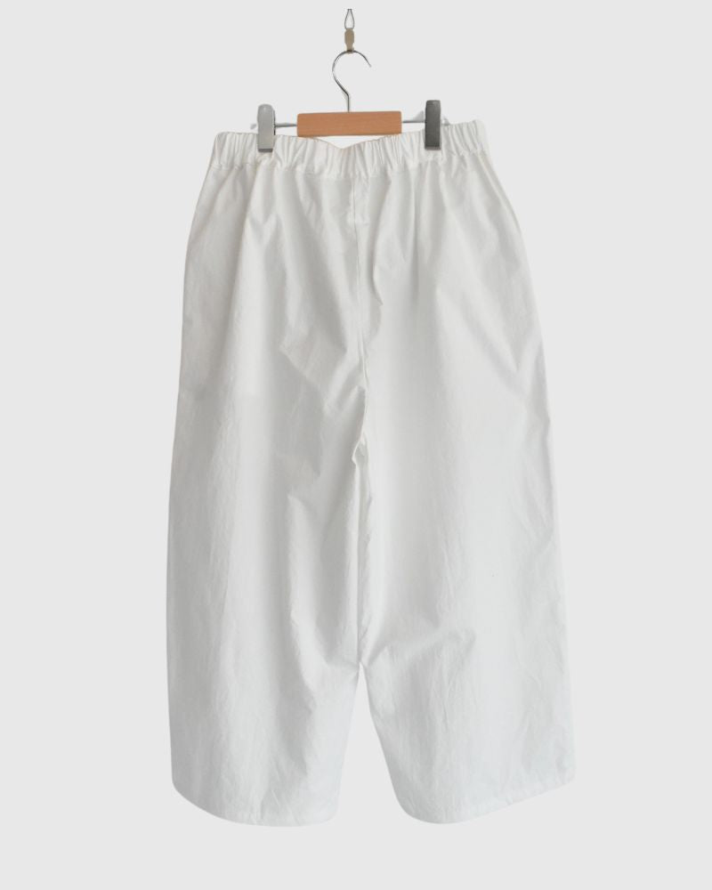 Relaxed Cotton Wide Pants in White