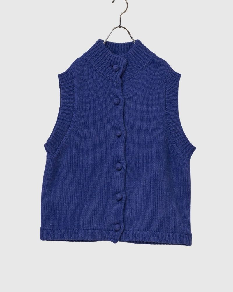 [Pre-order] F/W LA526 Basket Weave Button Knit Vest (Mid Oct - Late Oct)
