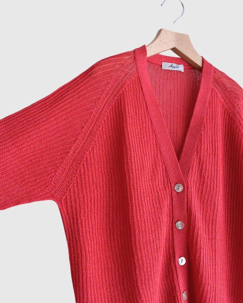 JAPAN WHOLEGARMENT Cardigan in Red