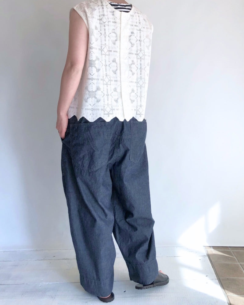 6.3oz Denim Dungaree Full Pants in Indigo