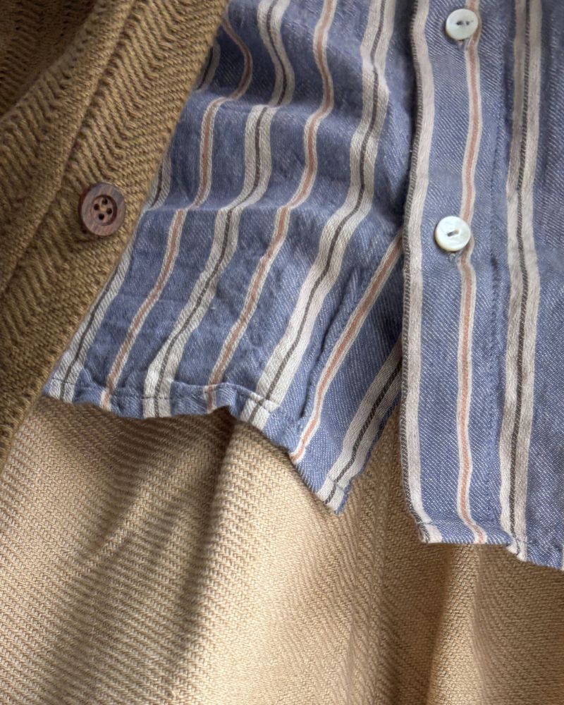 Bengal Stripe Shirt in GrayBlue