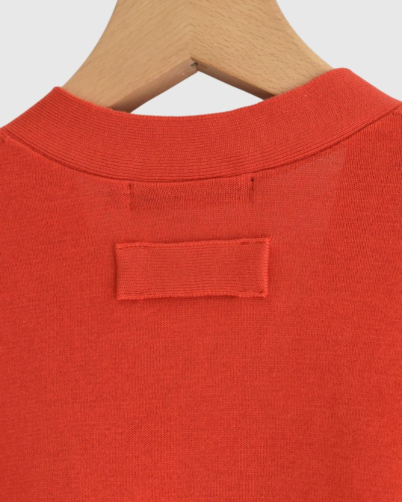 COVE V-Neck Short Cardigan in Orange