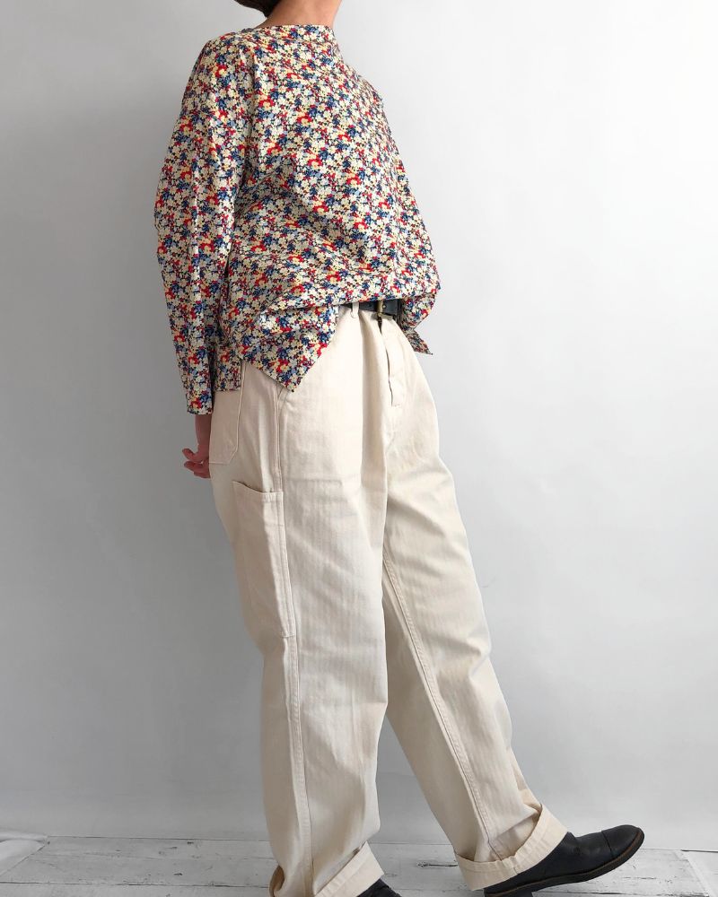 Boat neck blouse (LIBERTY)  in Red