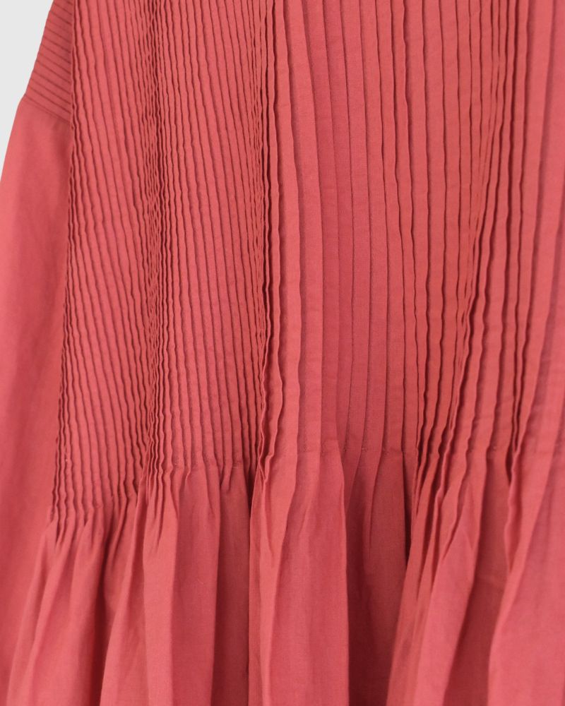 BANDED COLLAR SHIRT WITH MINI PINTUCK in SalmonPink
