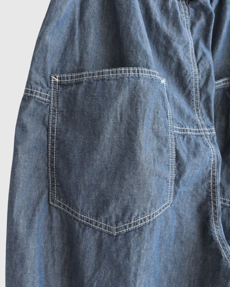 6.3oz Denim Dungaree Full Pants in Blue