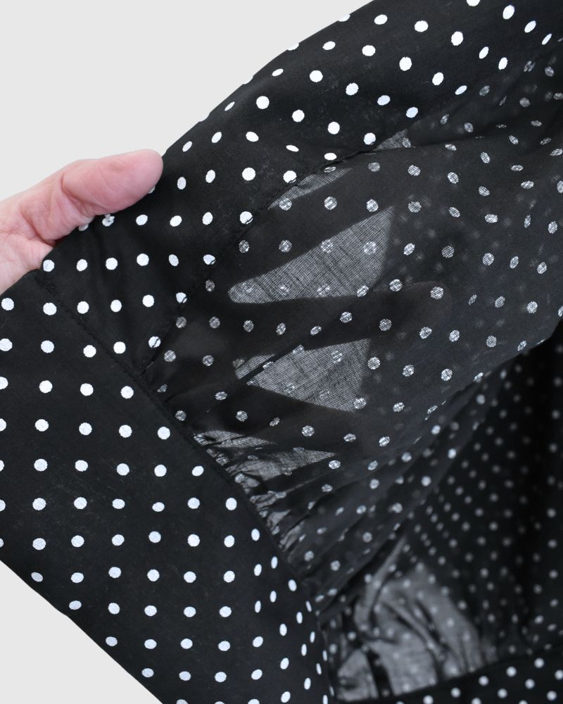 Gathered Blouse in SumikuroDot