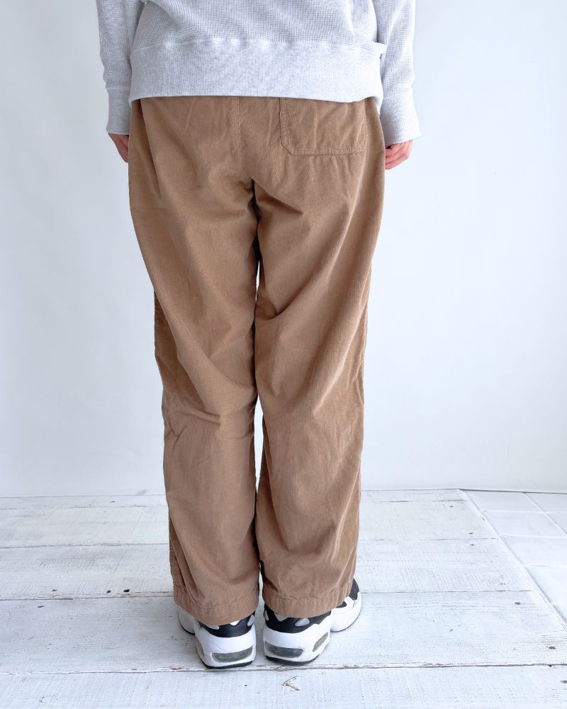 26 WALES CORDUROY OVERDYE EASY PANTS in Khaki