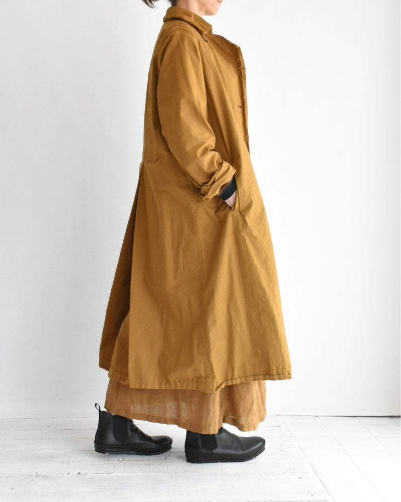 Double-Breasted Coat in Orange Brown