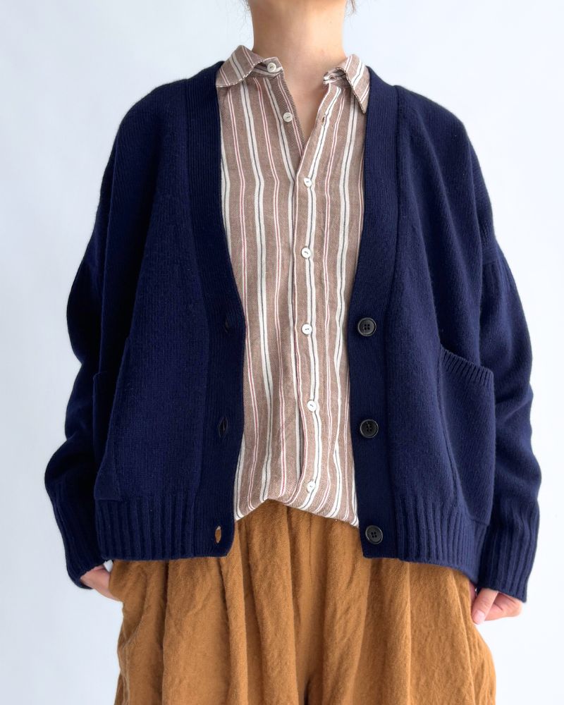 JANE V-neck Cardigan in Navy