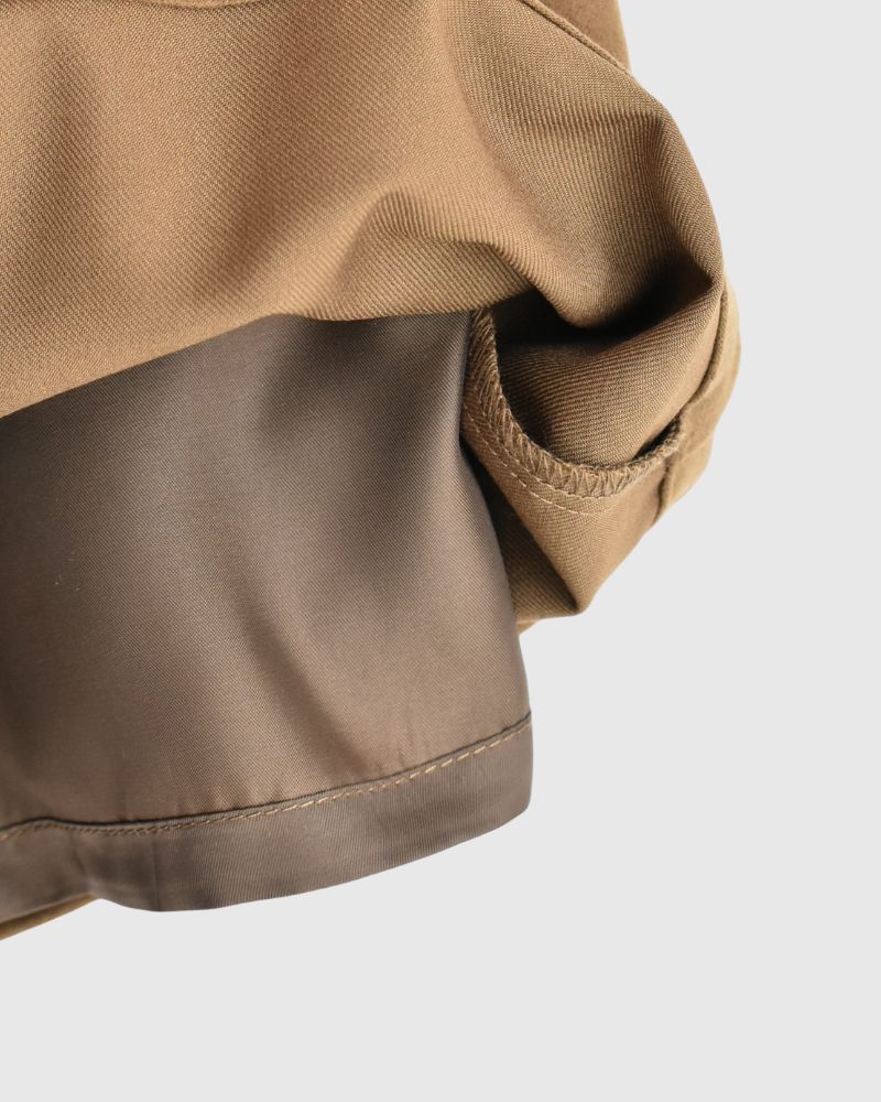 Tuck design pants 'REDI' in BrownBeige