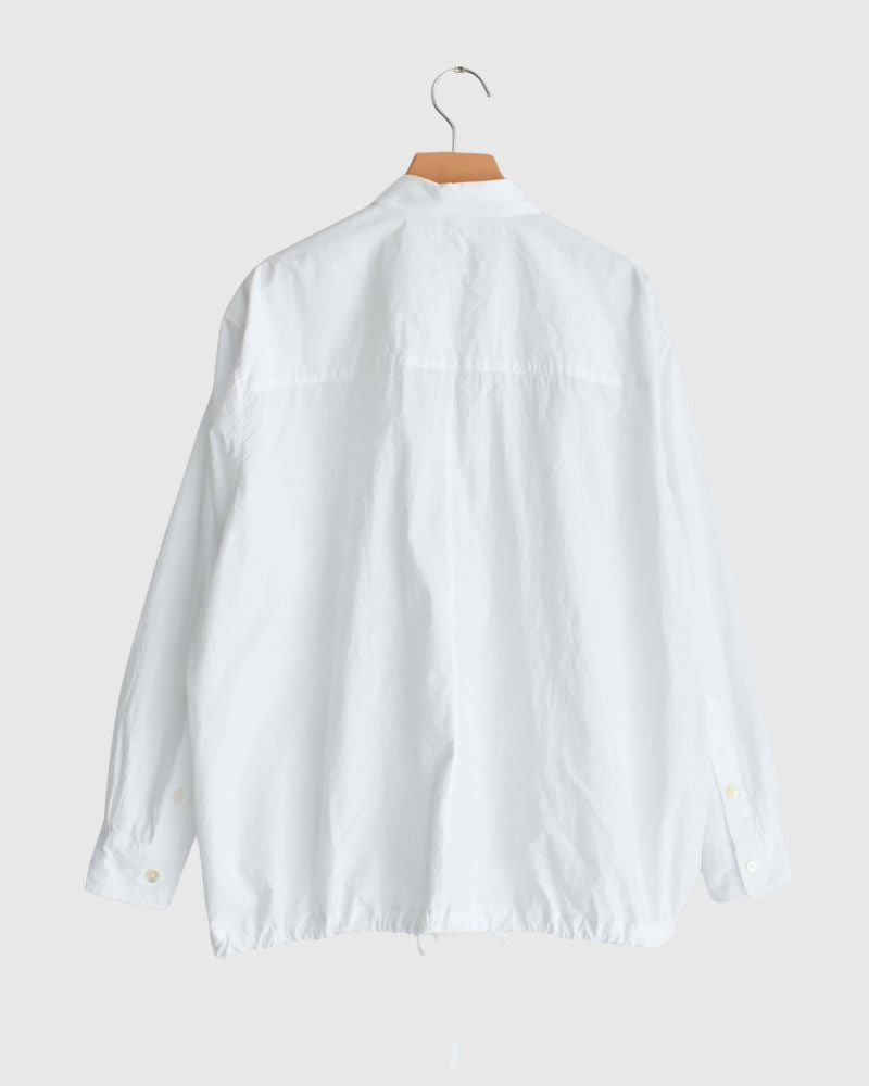 Drawstring shirt in White