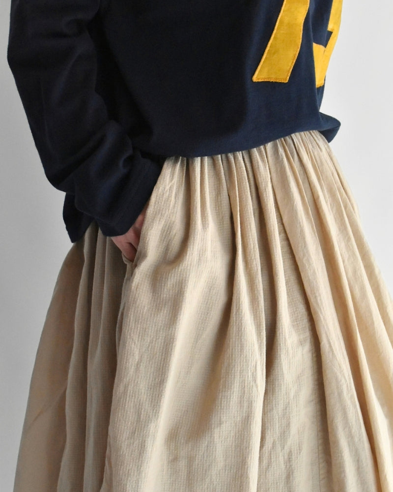 Rajasthan Gathered Skirt in Beige