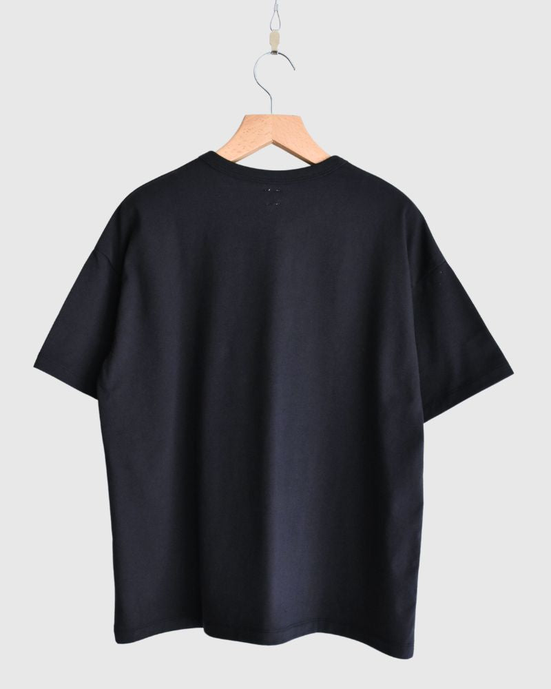 Jersey Print Tee 'CIRCLE' in Navy
