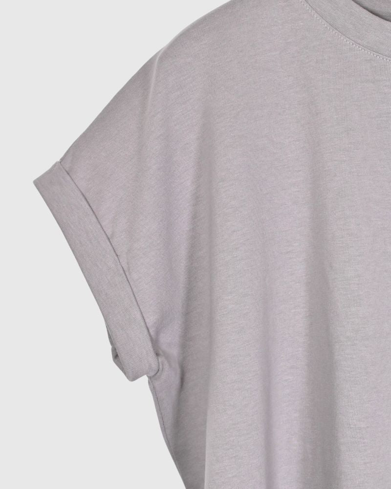 ROLLUP SLEEVE TOPS 'FERRIO' in Gray