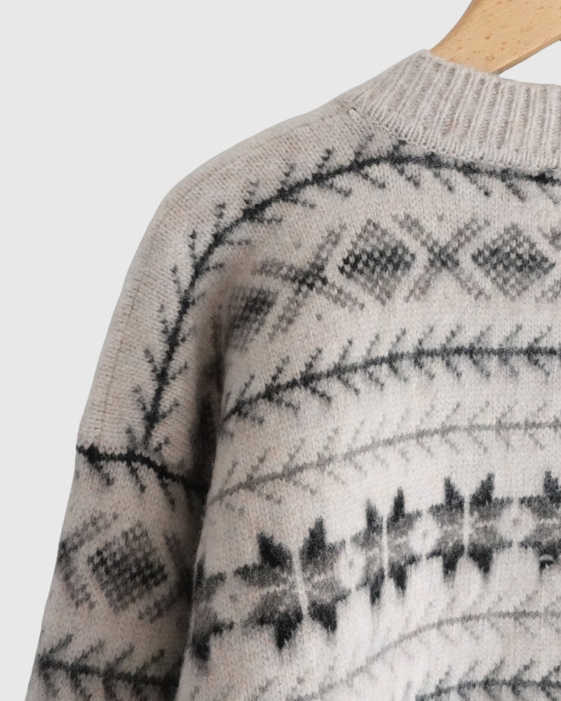 Nordic Knit Cardigan in Ivory