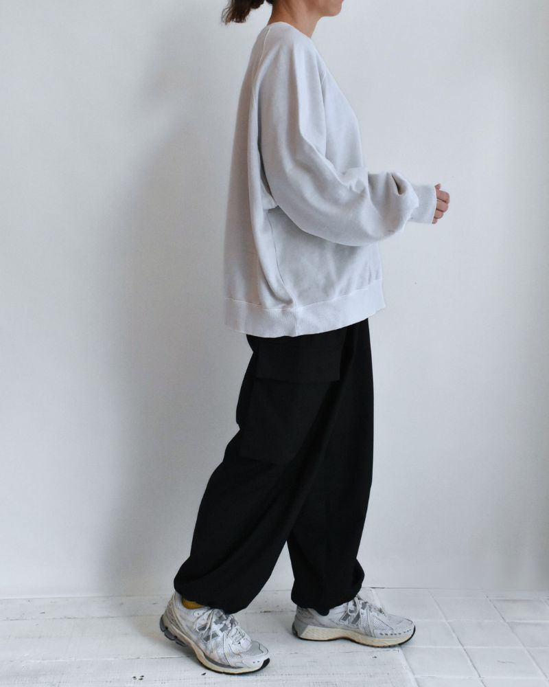 Pigment dye sweatshirt L/S in Ivory