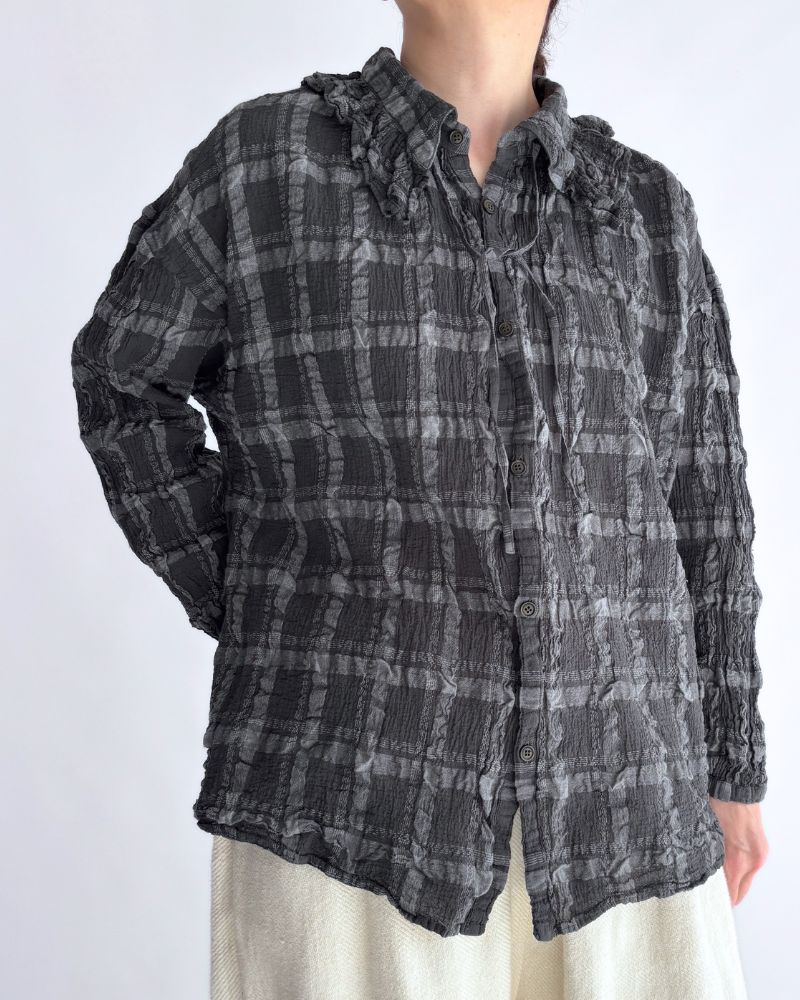 Favorite Check Blouse in GrayCheck