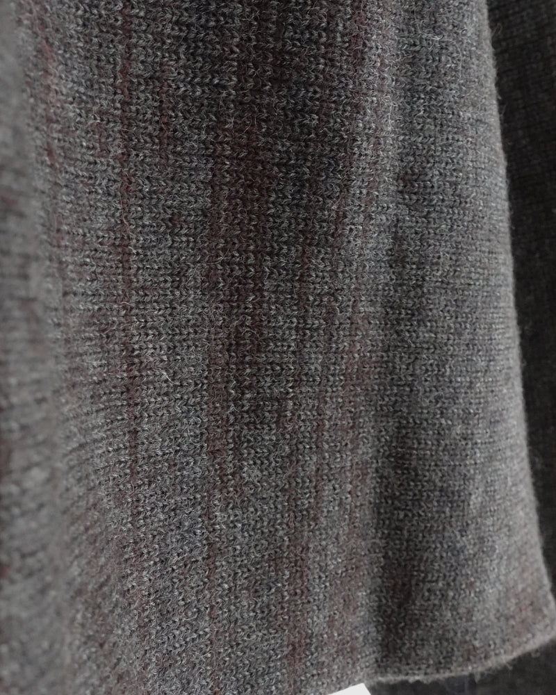 Bottleneck Boiled Wool Knit in Brown