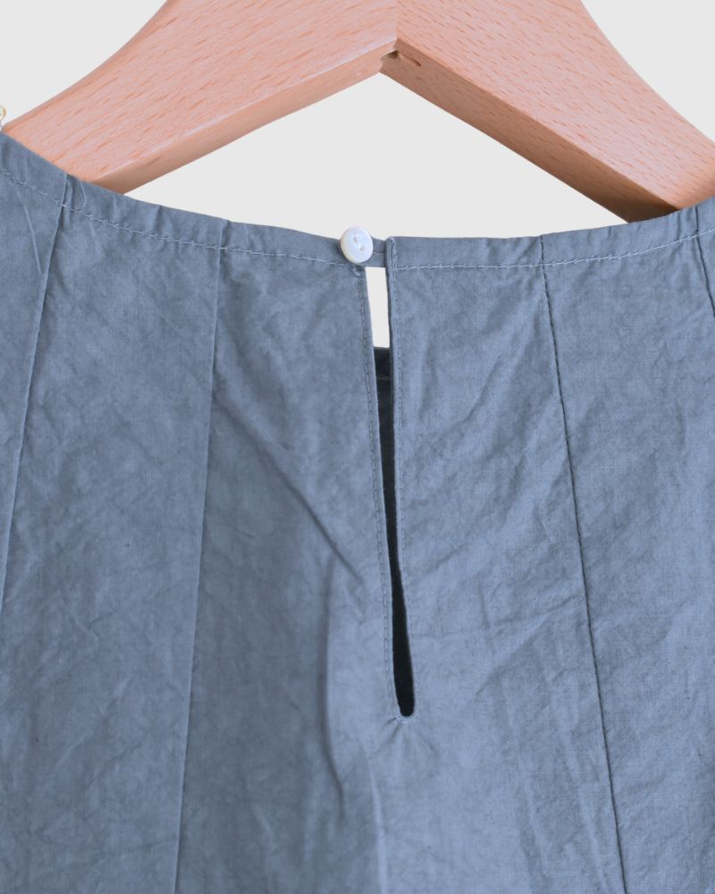 Tucked Blouse in GrayishBlue
