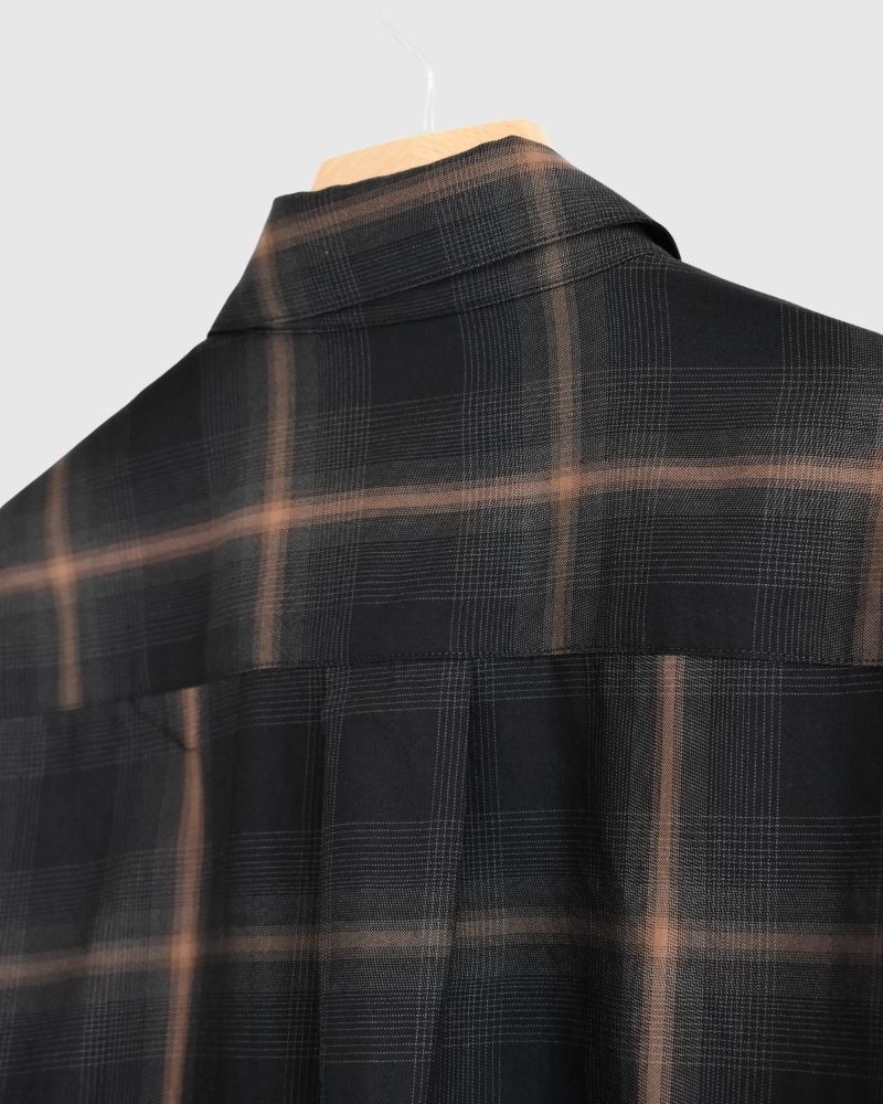 DORIS-W Frill Blouse in BrownCheck