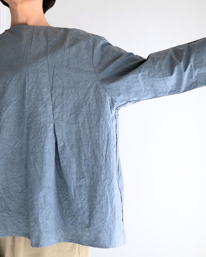 Tucked Blouse in GrayishBlue