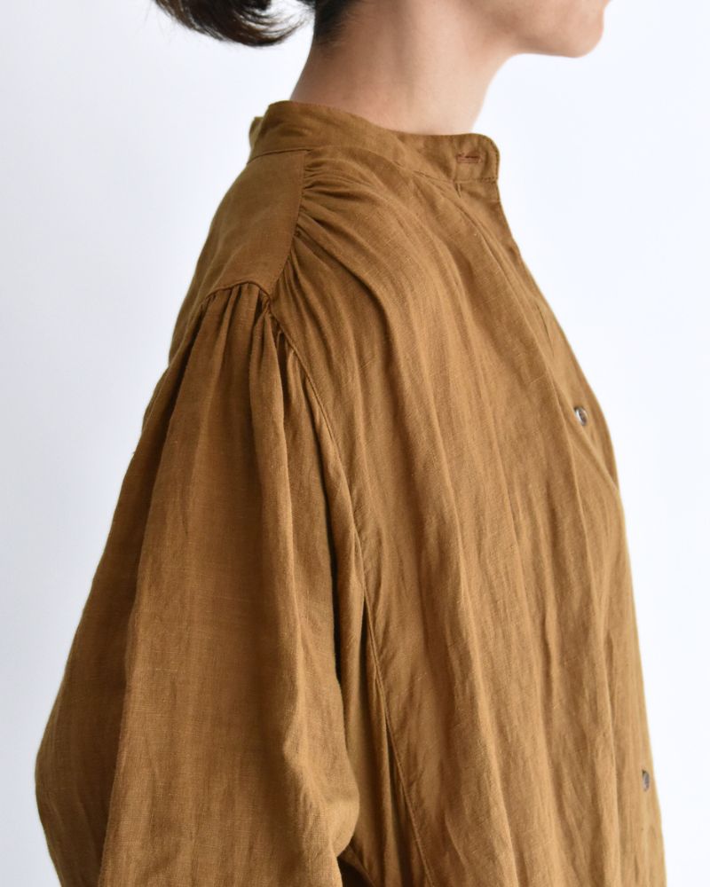 French Linen Dress in Camel